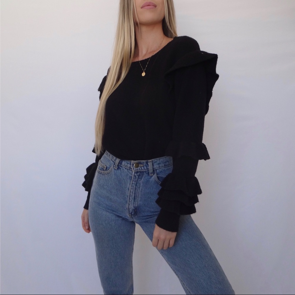 Hinge Ruffle Sleeve Sweater - Picture 2 of 4